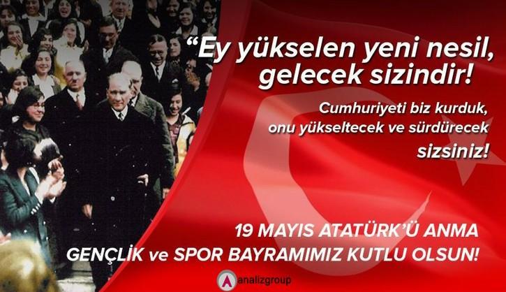 Gazi Mustafa Kemal Atatürk'ün Samsun'a çıkarak Milli Mücadele'yi başlatmasının 101. yıl dönümü ve 19 Mayıs Atatürk'ü Anma Gençlik ve Spor Bayramımız kutlu olsun.